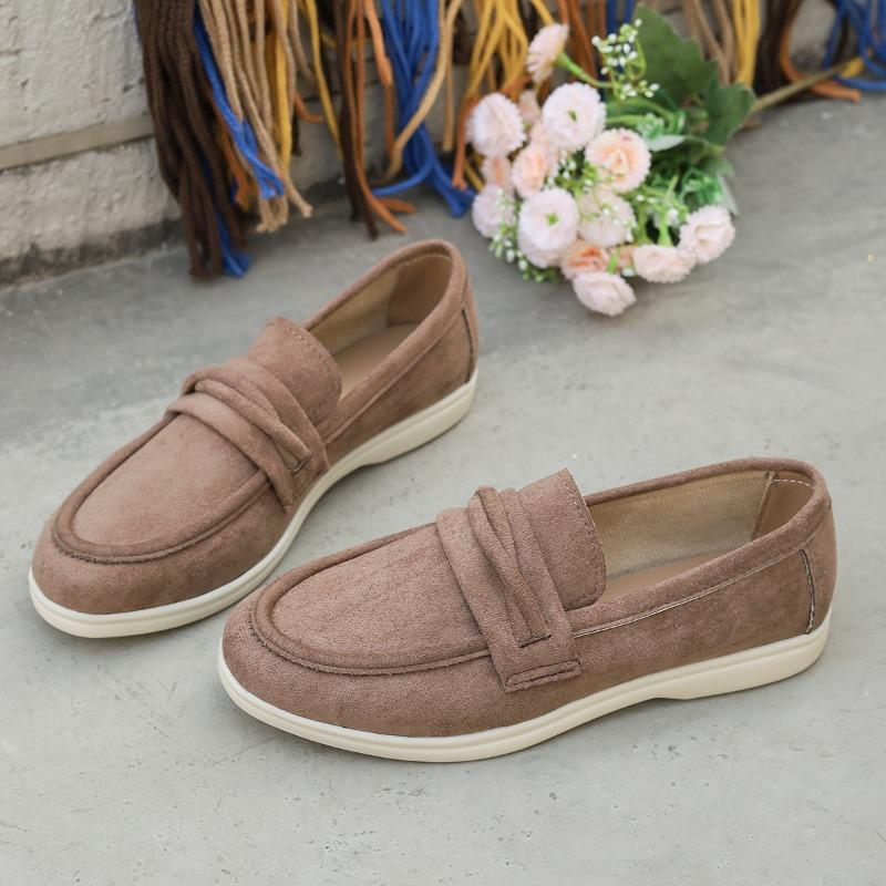 Women’s Round-Toe Slip-On Loafers Flat Casual Shoes