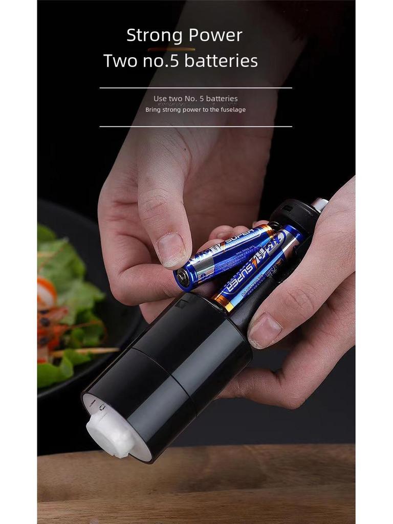 Electric Black Pepper and Sea Salt Grinder for Steak Seasoning