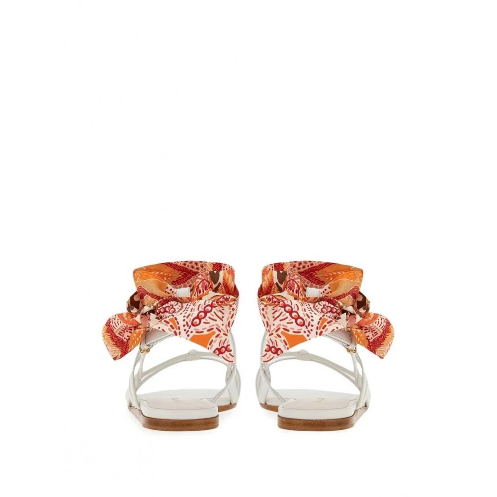 Salvatore Ferragamo Ferragamo Vara Lace Up Sandals White