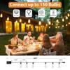 ST38 String Lights Outdoor Garland Connectable Shatterproof Waterproof Plastic 25FT Dimmable Patio Garden Decor Fairy Lighst