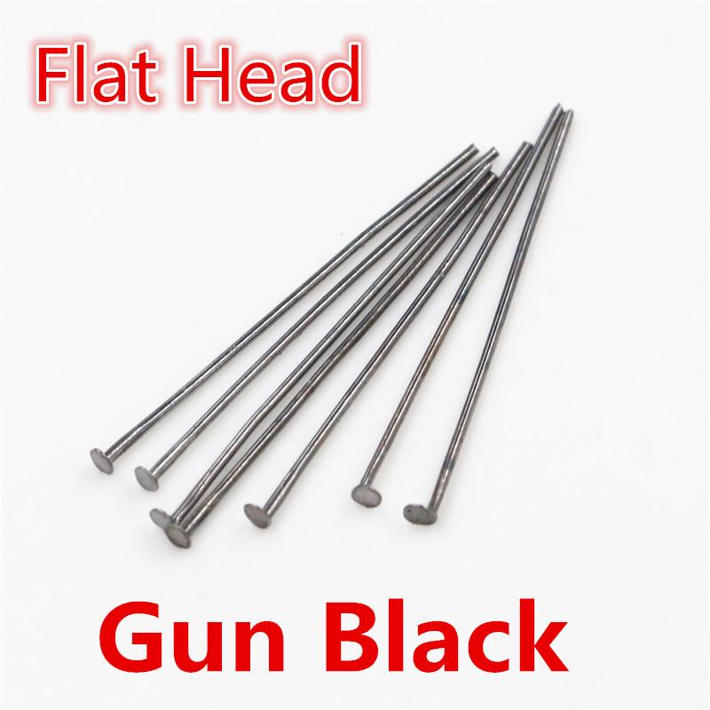 200pcs/Lot 16 20 25 30 35 40 45 50mm Flat Head/Ball Head/Eye Head Pins Metal Headpins For Jewelry Findings Making DIY Supplies