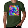 Abstract Badist Art: Vibrant Colors T-shirt summer top anime fitted t shirts for men