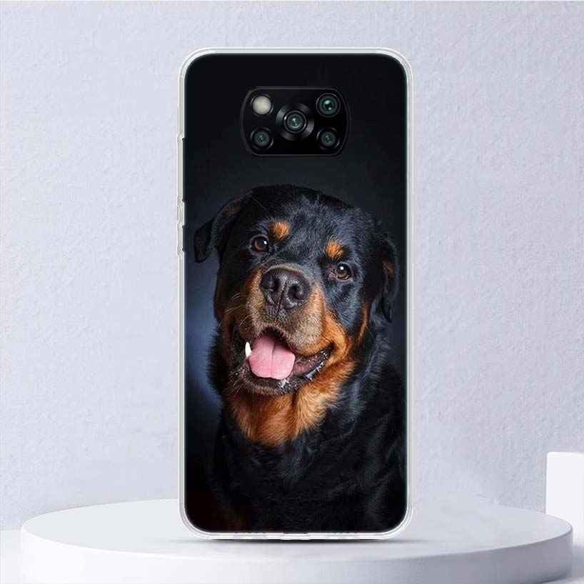 Rottweiler Dog Soft Case For Xiaomi Poco X7 X6 X5 X4 X3 Nfc F7 Ultra F6 F5 Pro Phone Cover F4 Gt F3 M5S M4 M3 M5 M6 Coque