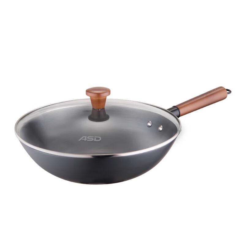 ASD Fine Iron Non-Coated Stir-Fry Wok 32cm