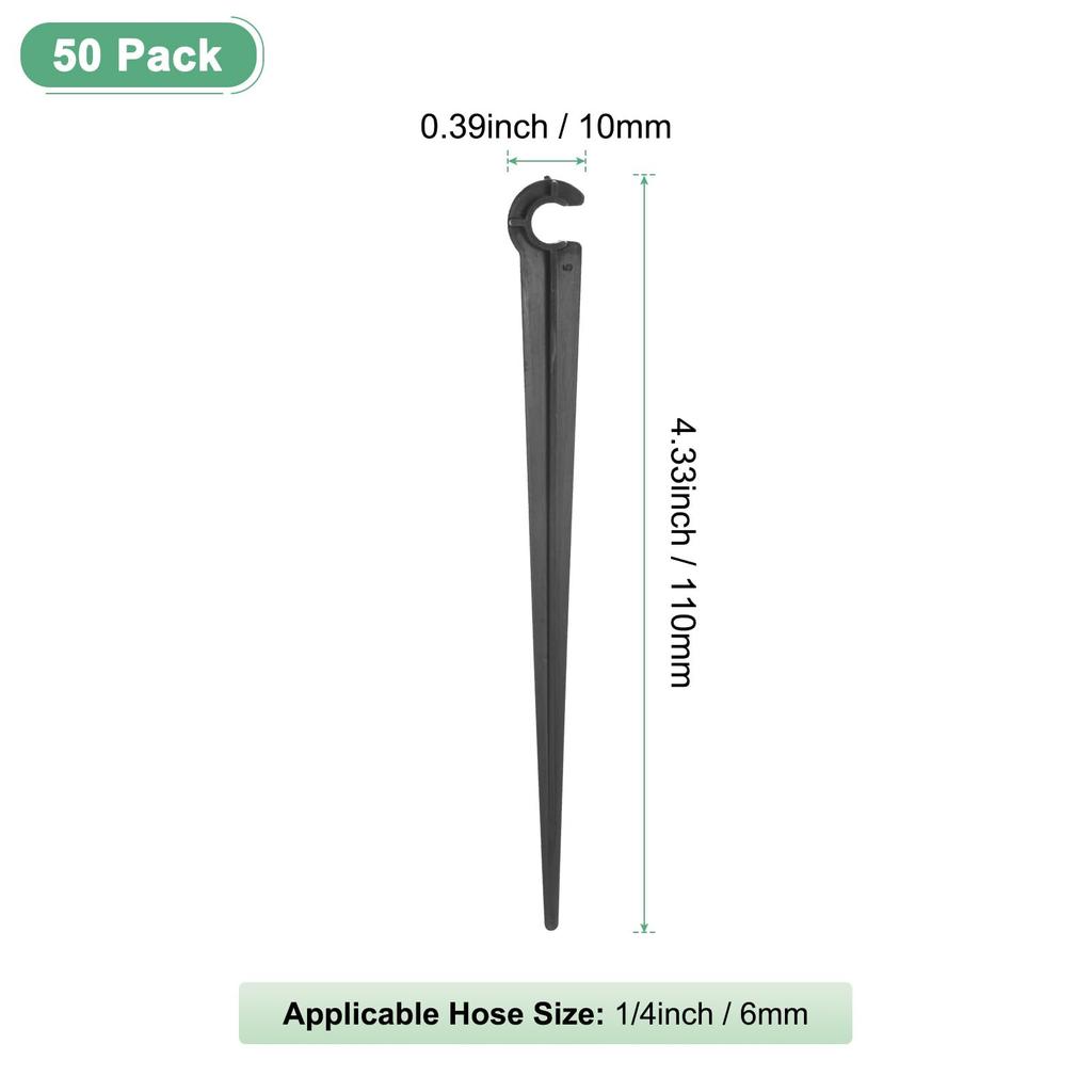 50pcs Drip Emitters Perfect for 4mm / 7mm Tube, Adjustable 360 Degree Water Flow Drip Irrigation System for Watering System