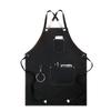Customized Canvas Bib Apron for Milk Tea Shops, Baking, Catering, and Hairdressing