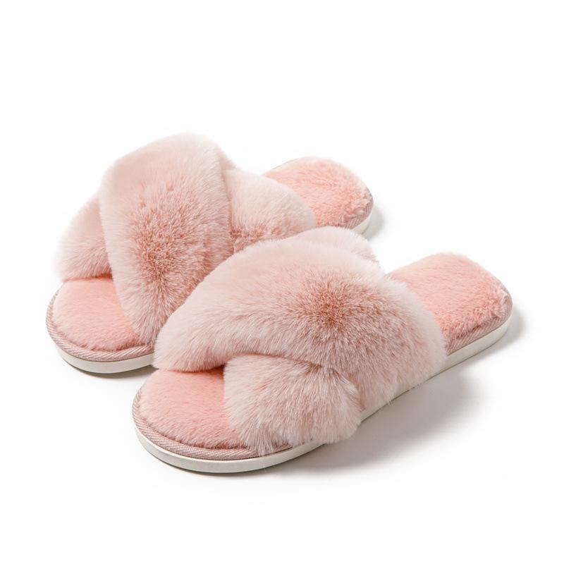 Women's Cross-Border Furry Cotton Slippers: Non-Slip, Indoor/Outdoor, Cozy Home Footwear