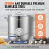 VEVOR Stainless Steel Kettle, 18.9 L Brewing Pot, Tri Ply Bottom for Beer, Brew Kettle Pot, Home Brewing Supplies Includes Lid, Handle, Thermometer