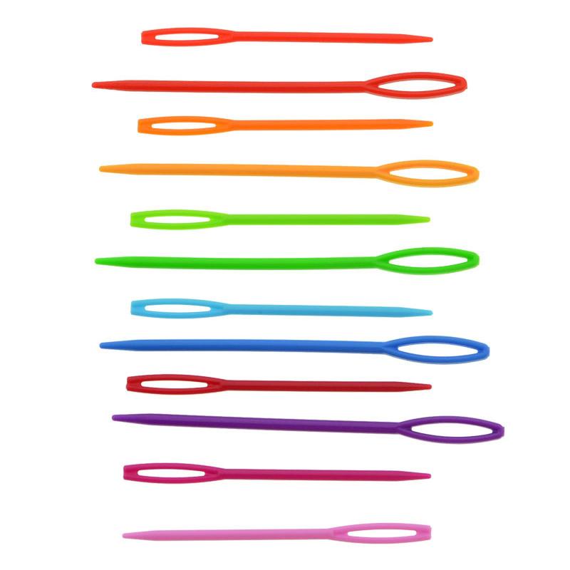 50/100PCS Sweater Needles 7cm Size Multicolor Plastic Large Eye Crochet Suture Needle for Craft Clothing Shoes Stitch Needle ZYF