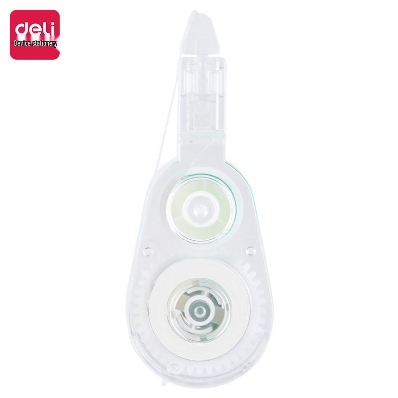 Deli Push-Button Refillable Correction Tape - Non-Jamming, Break-Resistant, Large Capacity for Students