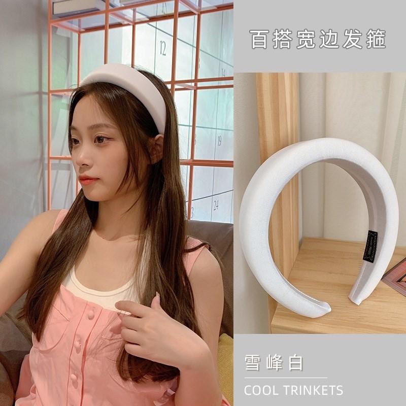 Candy Color Sponge Hairband Women Korean Celebrity Headband Wide-Brimmed Heightened Washing Face Girls Hair Accessories
