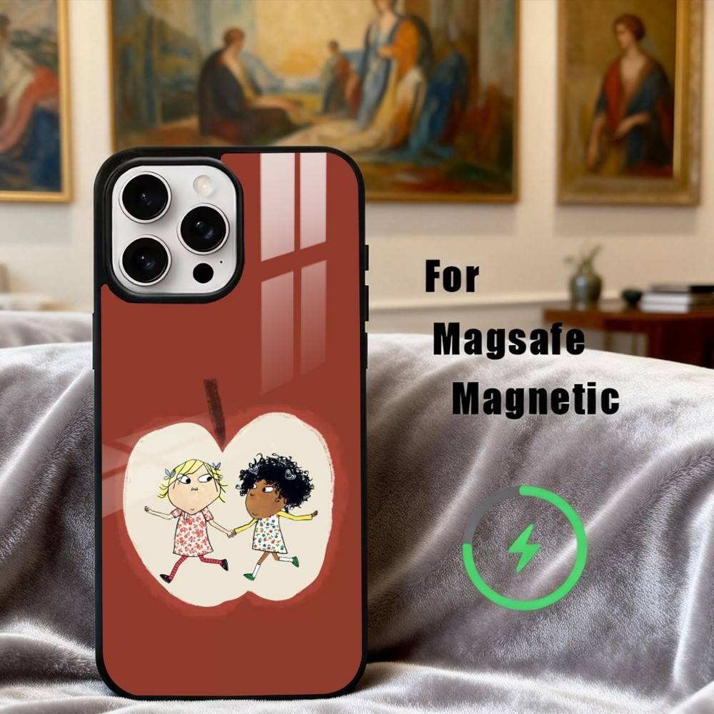 Custodia per Telefono C-Charlie-E e L-Lola-A Per iPhone17,16,15,14,13,12,11 Plus,Per Copertura di Ricarica Wireless Magnetica