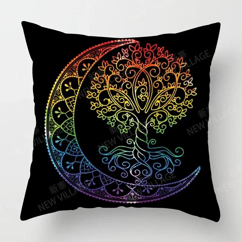 Jesienne Dekoracje Domu Jesienna Poszewka na Poduszkę do Salonu Sofa Boho Poszewka na Poduszkę Mandala