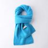 Wool scarves New solid color versatile men's and women's winter warm knitted scarves