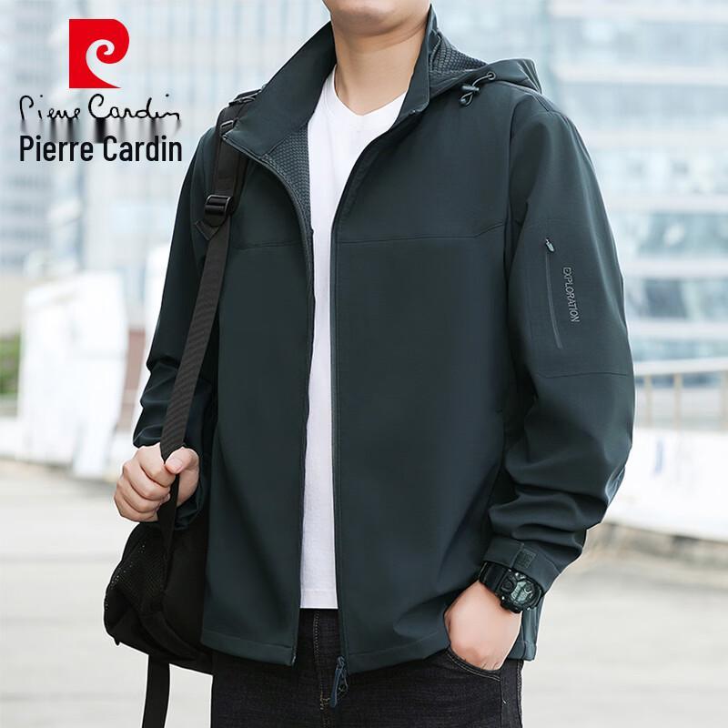 Pierre Cardin Men's Hooded Sports Casual Windbreaker
