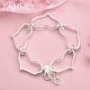 925er Sterlingsilber 8 Zoll Schönes Herzarmband Damen Mode Hochzeitsgeschenk Schmuck Partyzubehör