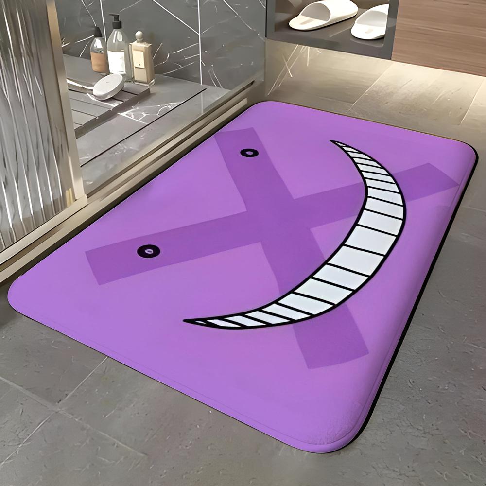 anime A-Assassination Classroom Floor Mat Soft Flannel Entrance Door Mat Non Slip Absorbent Bathroom Bedroom Floor Rug