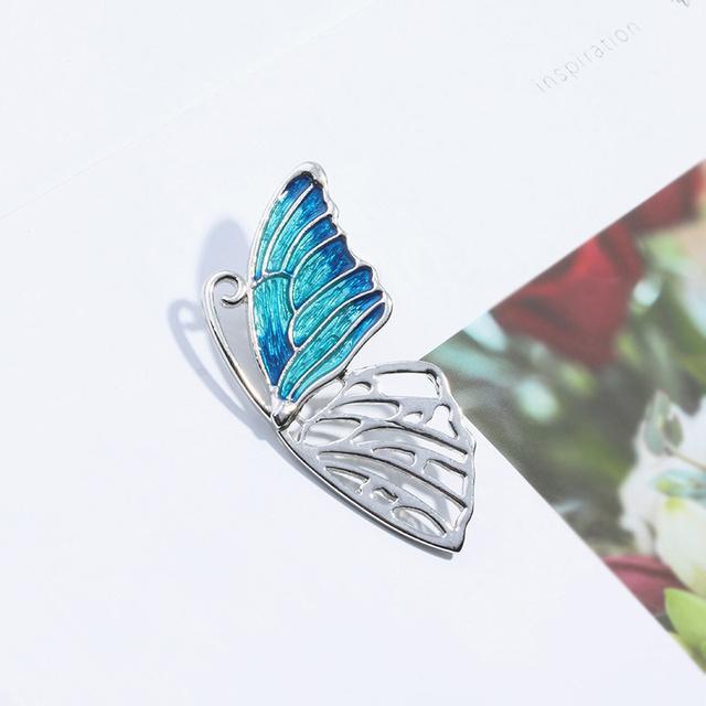 

Ретро брошь женская синяя бабочка корсаж простая модная булавка куртка кардиган аксессуары анти-свет