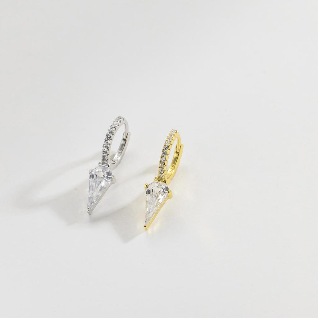 ANDYWEN Cercei lungi triunghiulari cu țepi din argint sterling 925 pentru femei, cercuri, piercing, pendientes, clipsuri, bijuterii