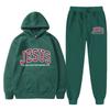 New Alphabet Print Sweater Set Men's and Women's Casual Sports Suit Threaded Bottom Pendulum Hoodie Sweatpants