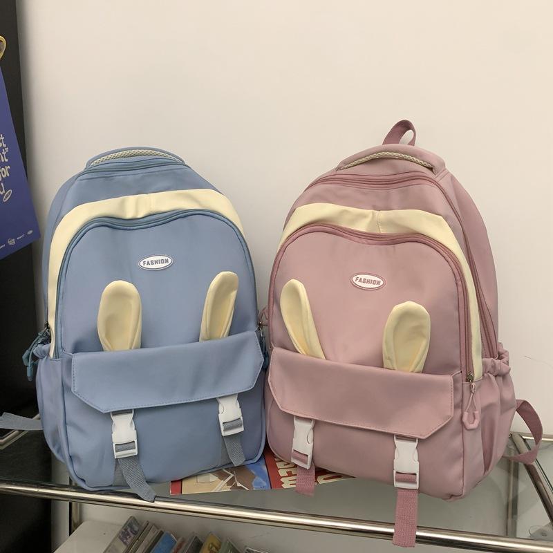 Japanese girl soft girl backpack large capacity cute rabbit schoolbag female high school junior high school student backpack tide