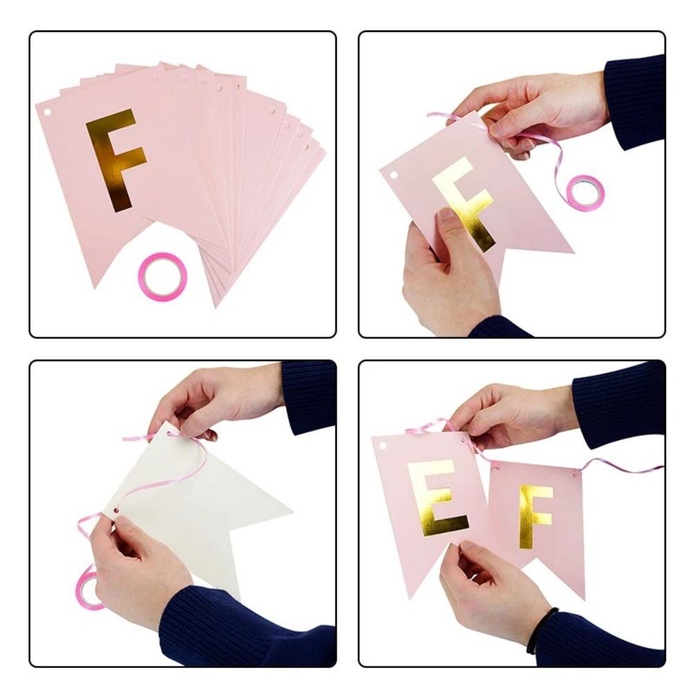 1PC/5PCS/10PCS 11.6cmX16.2cm Spanish Birthday Flag Party Banner Flower ForHome Room Happy Birthday Party Atmosphere Decorations