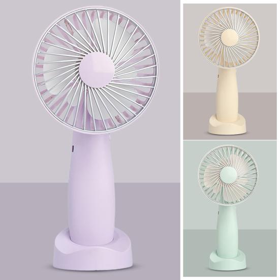 Mini Desk Fan Phone Holder 180 Degrees Adjustable USB Rechargeable Summer Handheld Cooling Fan Portable Mini Personal Fan with Base