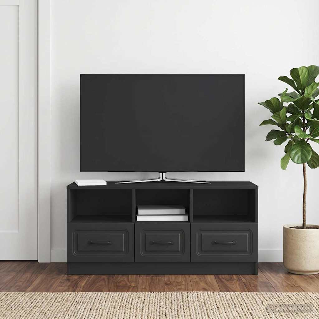 TV Stand in Black 102 x 34.5 x 47 cm Particleboard