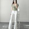 New Arrivals Open Run Women Reboot White Bootcut Stretch Soft Cotton Pants