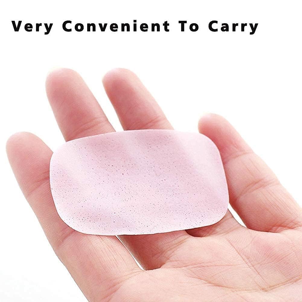 Pack Of 3 Portable Paper Soap Sheets for Hand Wash | Pocket Size Travel Soap Strips | Mini Disposable Hand Wash Soap | Outdoor, Travel, Camping, Pe