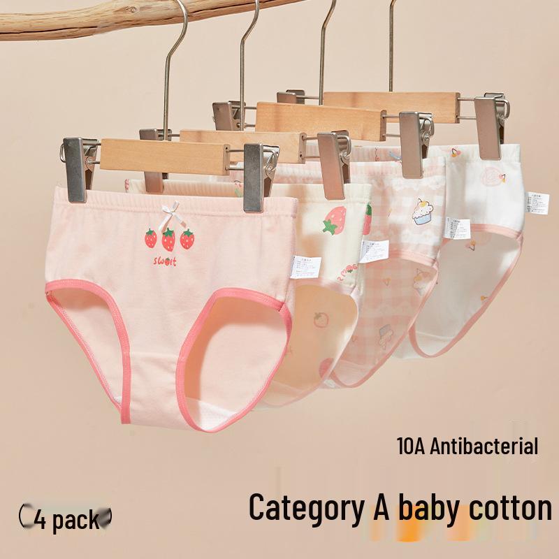 Girls' Pure Cotton Summer Underwear - Comfy, Non-Pinching Design for Toddlers