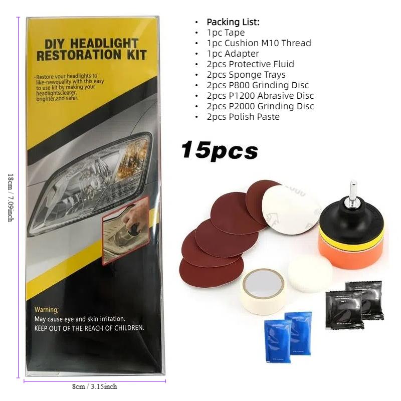 

Набор для самостоятельного восстановления фар автомобиля, чистка и полировка, набор для ремонта и чистки фар автомобиля, инструменты для восстановления протектора!