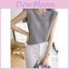 Womens Minimalist Ice Silk Knit Vest With 3d Pattern For Summer Casual Wear