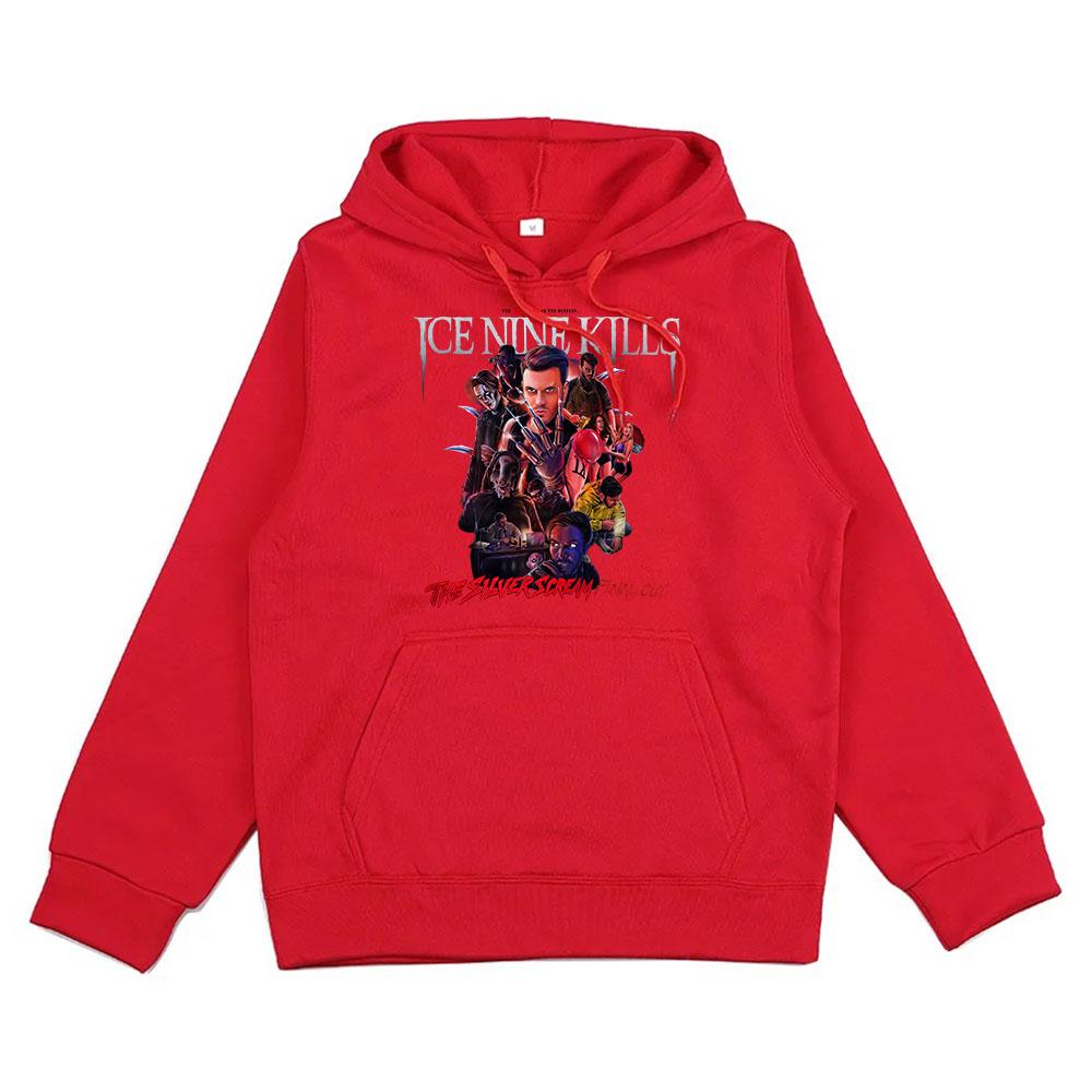 

Толстовки Ice Nine Kills in This Moment Kiss of Death Tour 2024 Толстовки в стиле хип-хоп для мужчин Зимние свитера с длинным рукавом XXXL красный