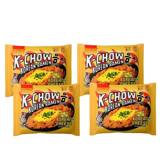Masterchow k-chow korean Ramen cheese instant Noodles | Pack of 4 | Cheesy instant noodles | 99 grams each 400GM