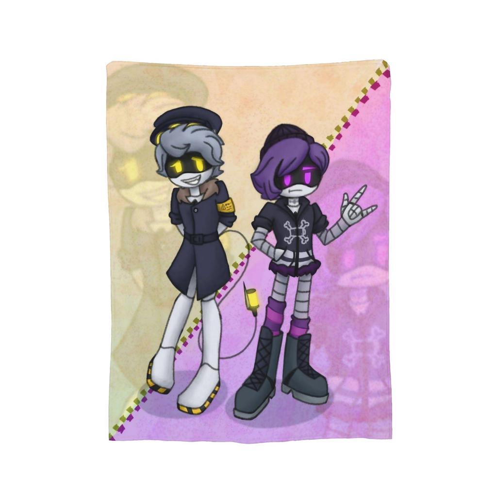 Murder Drones N and Uzi Flannel Throw Blanket  Blanket for Bedding Car Lightweight Plush Thin Quilt,