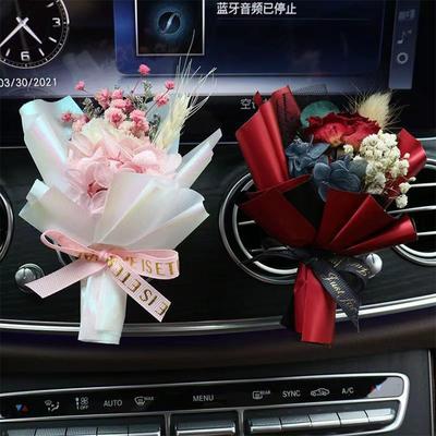 Saída de ar do carro Buquê de flores secas Aromaterapia Perfume Mini buquê de flores Perfume para carro Ambientador Ornamento