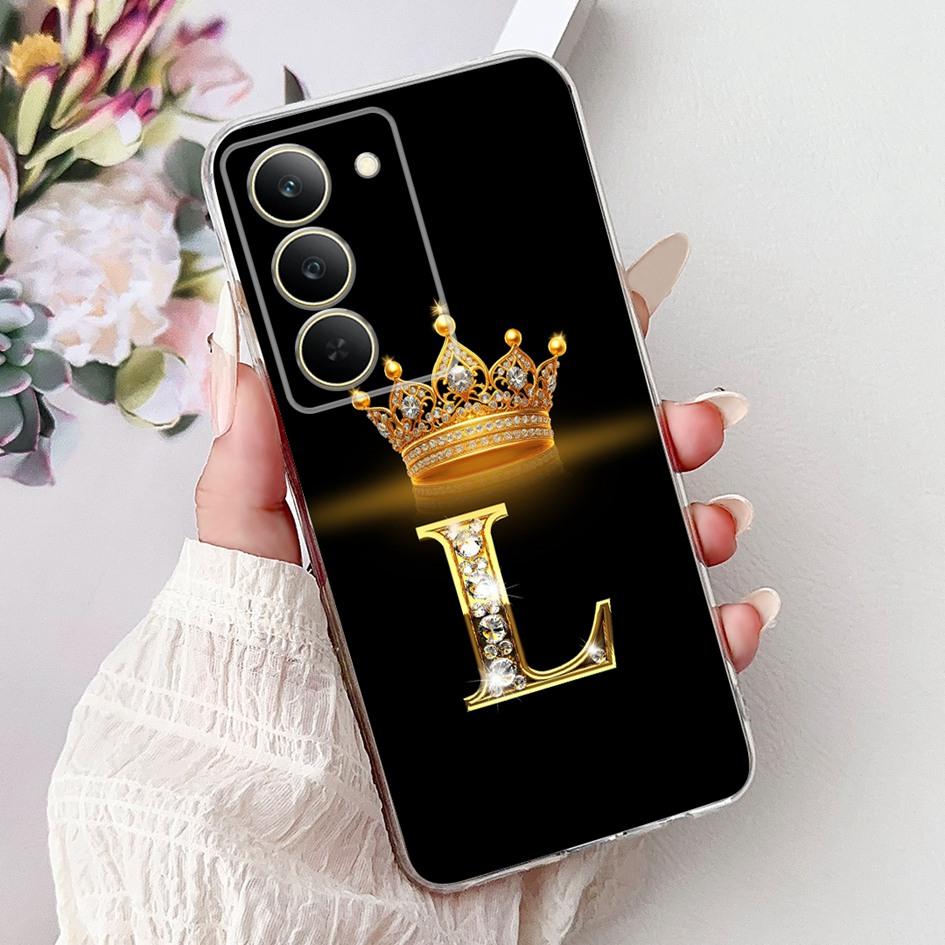 For Realme 14x 5G Case Luxury Crown Letters Soft Silicone Slim Phone Cases For OPPO Realme 14x Back Cover on Realme14x Protector