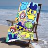 Proof Beach Towel with T-Tamagotchis Virtual Pet Pattern - Soft,absorbent,quick-drying,machine Washable - Perfect for Swimming,camping,bathing