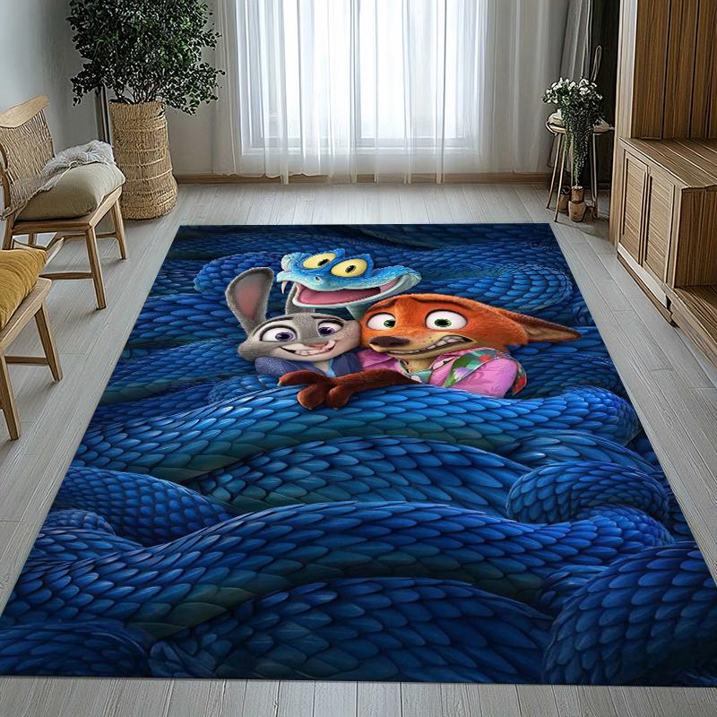 

Cartoon Zootopia Judy Nick Living Room Non-Slip Area Rug Soft Carpet for Bedroom Kids Playroom Sofa,Home Decor Doormat Gift 40x60cm