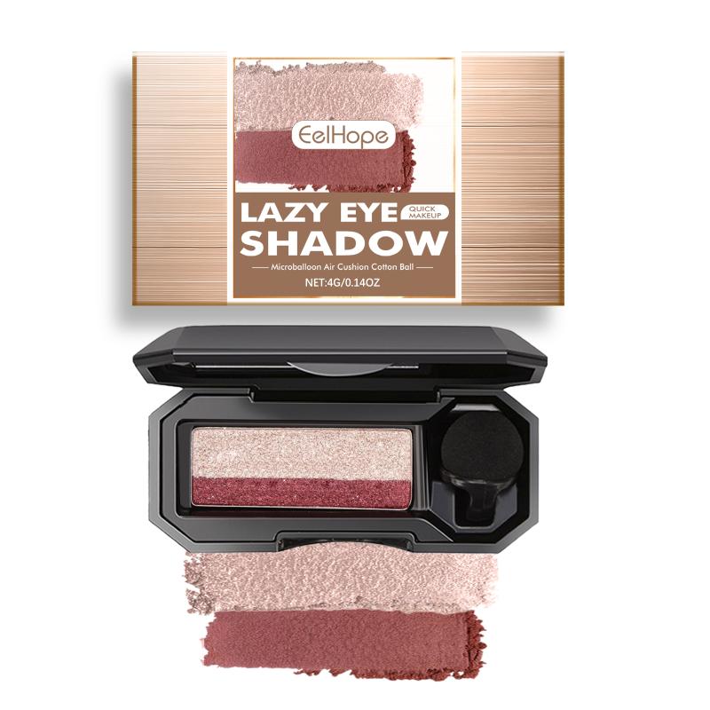 Double Color Eyeshadow With Small Mushroom Head Eye Shadow Brush Women Waterproof Two-Color Eye Makeup Cosmetics