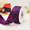 For Party Gift Packaging Decoration DIY Crafts Halloween Printed Grosgrain Ribbon 10/25 Yards/Roll