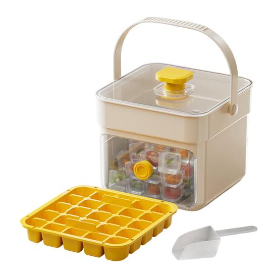 Ice Cube Mold with Lids And Container Press-to-release Ice Tray Double Layer