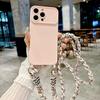 Candy Cute Lanyard Case For iPhone 16 Pro Max 12 11 13 15  14 Pro Shockproof Solid Braid Crossbody Neck Cord Strap Soft Cover