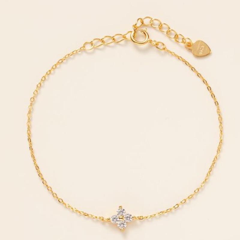 2025 New Fashion Ins Four Leaf Clover Flower Charm Bracelet for Women Y2K Sweet Chain Bracelet Jewelry Gifts