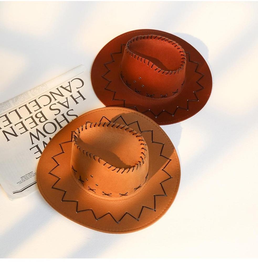 Fashionable Vintage Cowboy Hat For Beach Vacation Sun Protection In Summer Adult Unisex M Size