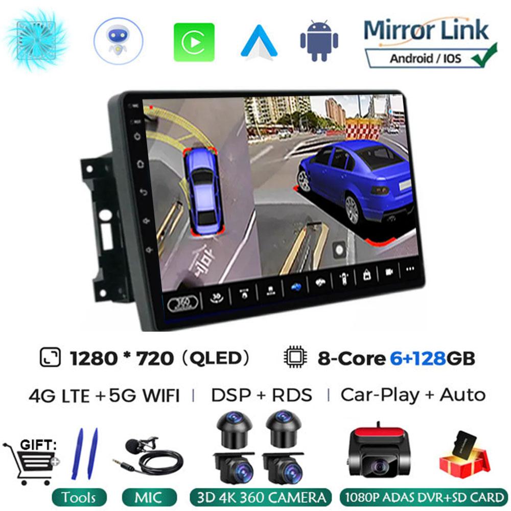 For Jeep Compass/Commander/Grand Cherokee/Wrangler/Liberty AutoRadio Android 14 Car Radio QLED GPS Navigation Multimedia Player