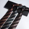 Pattern Tie Men'S, High-End Conference And Banquet Photography Personality Green Stripe Business Long Hand Tie