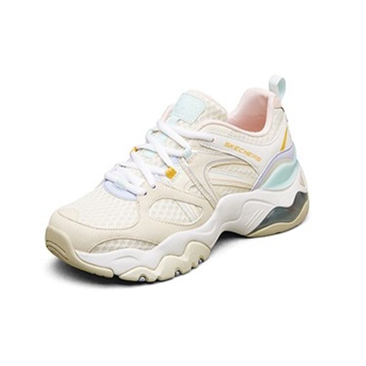Skechers DLites 3.0 Air Mesh Synthetic Leather Comfortable Versatile Low-Top Casual Shoes Women Sneaker Natural 896025-NTMT