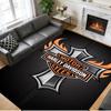 Tappeto in Velluto Cristallo Peluche Stampa Harley-Davidson Anti?Indumenti da notte?Tappeto da Pavimento Resistente per Decorazione Domestica Interna